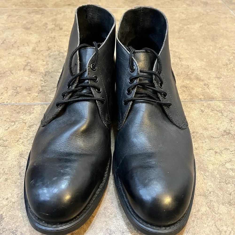 VINTAGE Men' Size‎ 12.5 Biltrite Steel Toe EH Chukka Work Leather Black Boots